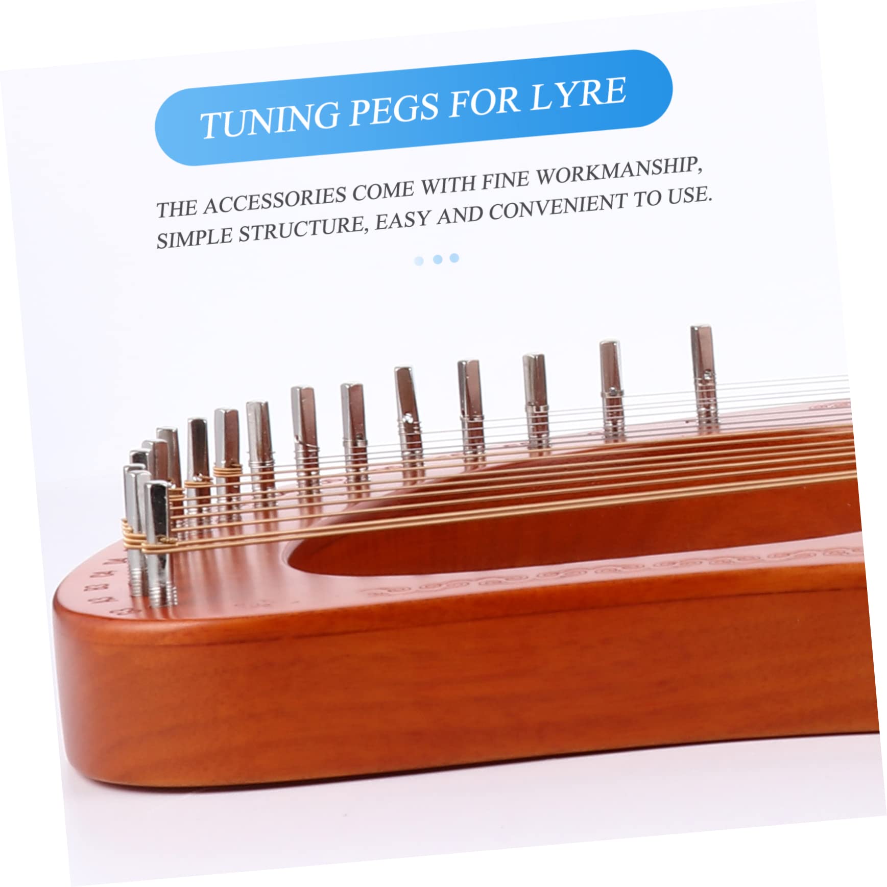 FUNOMOCYA Lyre Harp Tuning Pegs 3pcs String Nails Music Pin Replacement Accessory for Lyre Enthusiasts