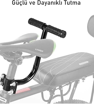Valkyrie Bisiklet Arka Koltuk Seti Sırt Destekli Sele Minderi Tutma Barı Ayak Pedalı Arka Işıklı