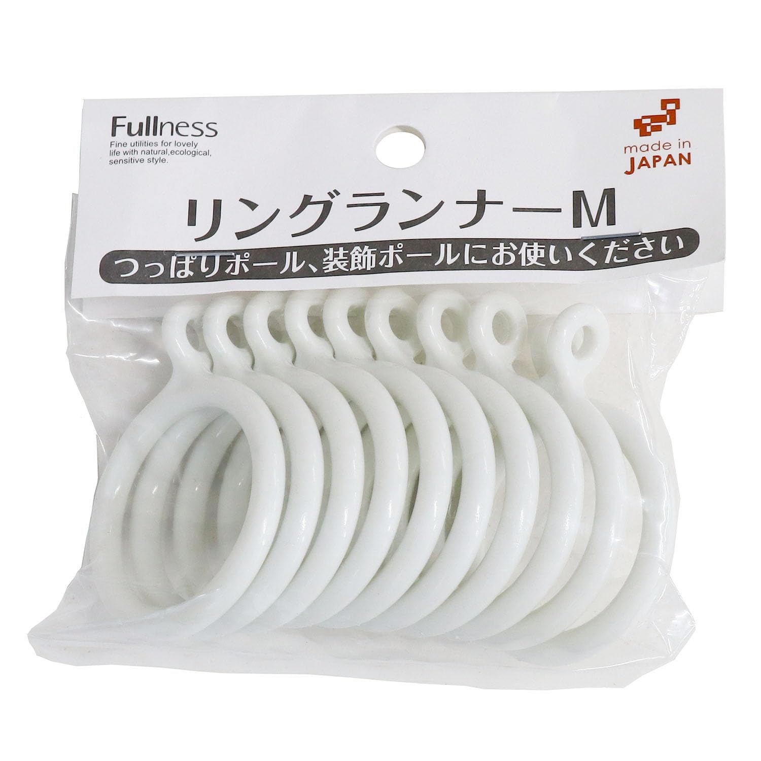 Amazon.co.jp: フルネス カーテン リングランナーM 10個入 内径30mm
