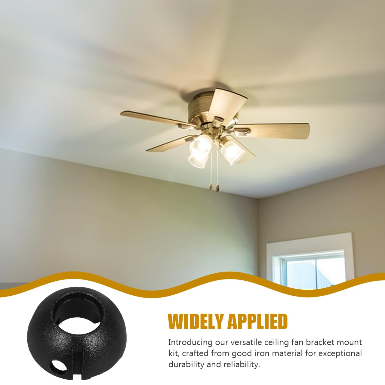 HOMSFOU Soporte De Montaje Para Ventilador De Techo Kit De Accesorios Base Universal Para Instalación Fácil Y Estable Compatible Con Diversos Modelos