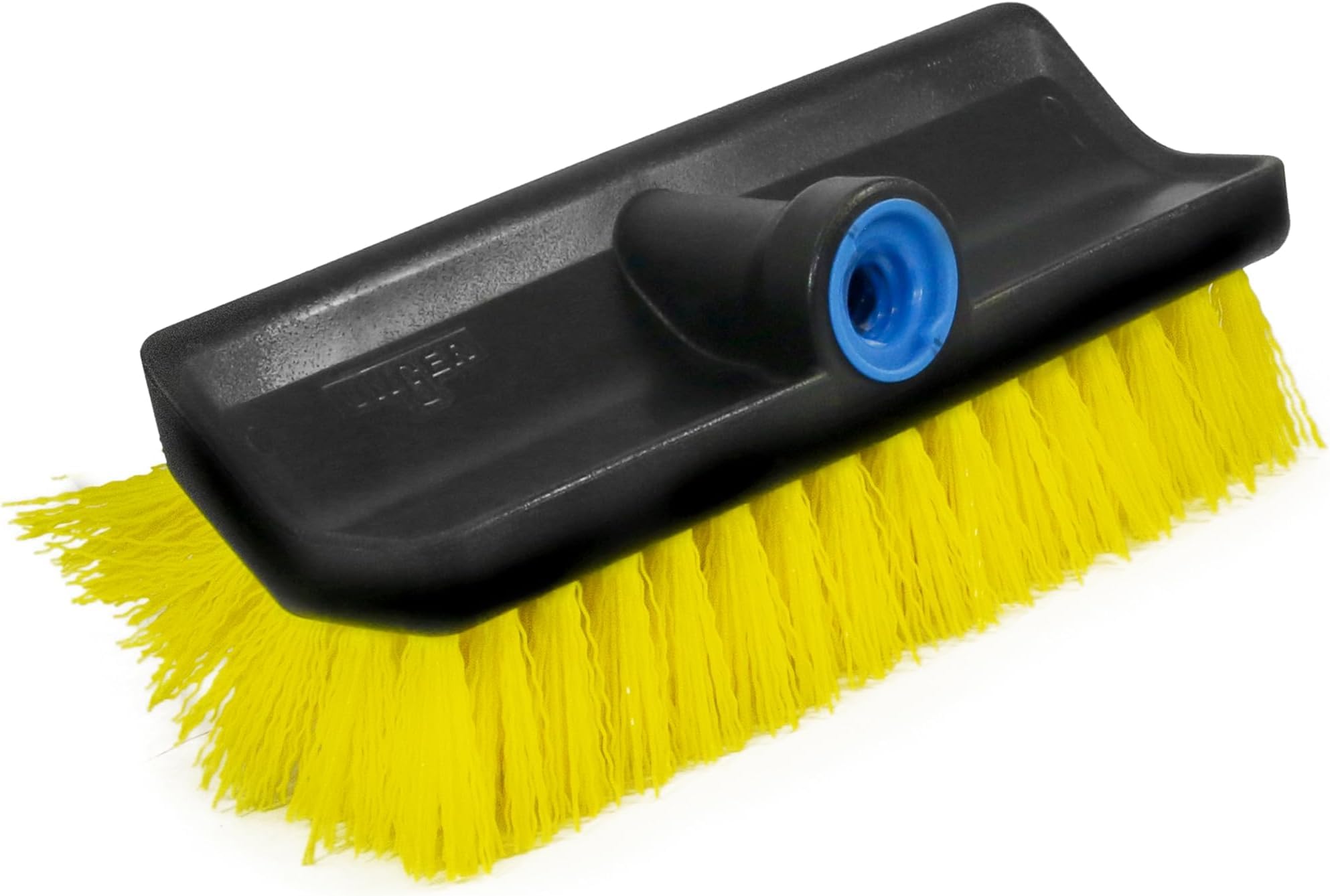 Unger Professional Hydropower Lock-On 10” Bi-Level Scrub Brush, Cleaning Supplies, Scrubber Tool, Compatible with Waterflow Poles, Use in Garage, Driveway, Deck, Concrete, Cement, &amp; Brick(Pack of 12)
