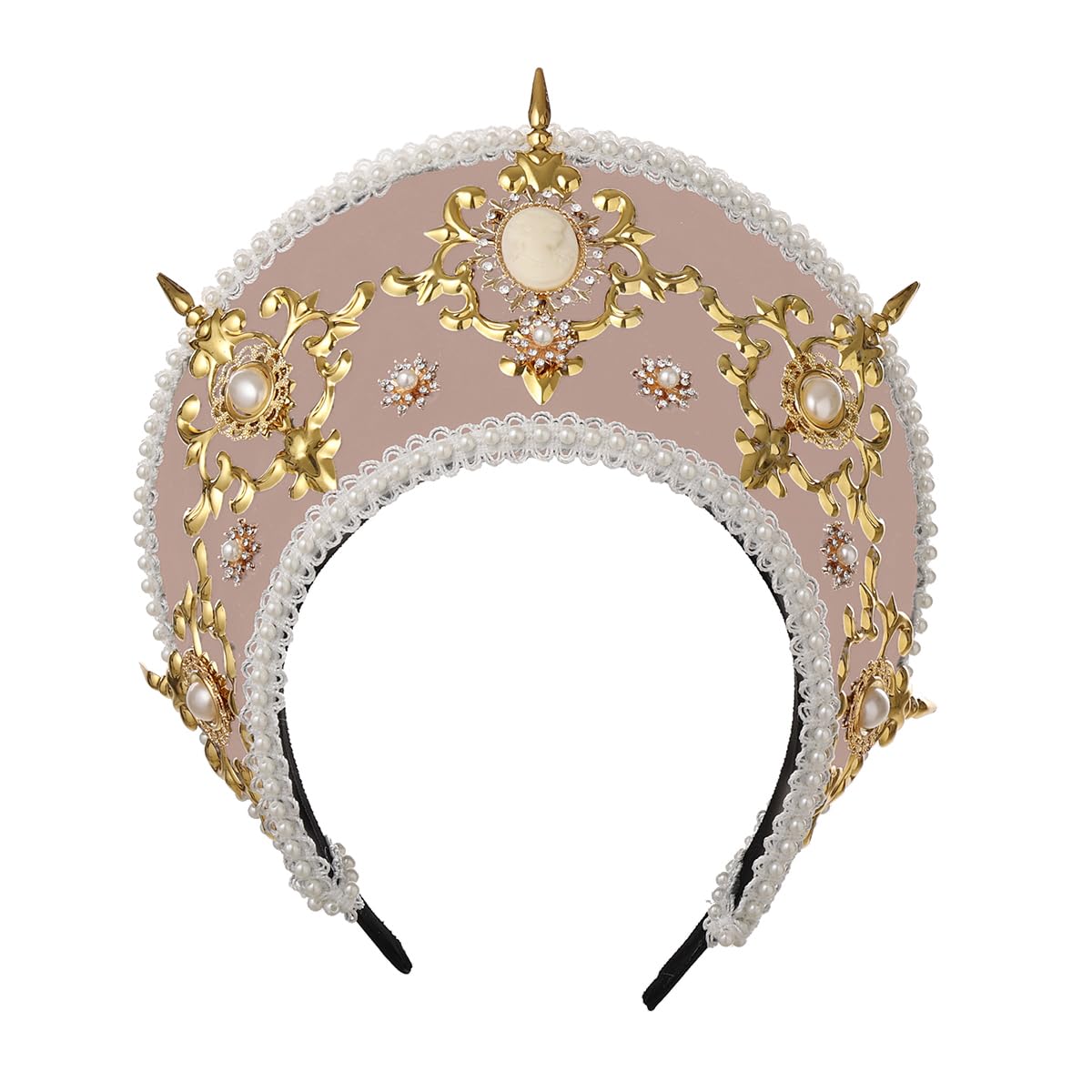 BPURB Tudor Queen Anne Boleyn Elizabethan Royal Coronet Hood Tiara Hat