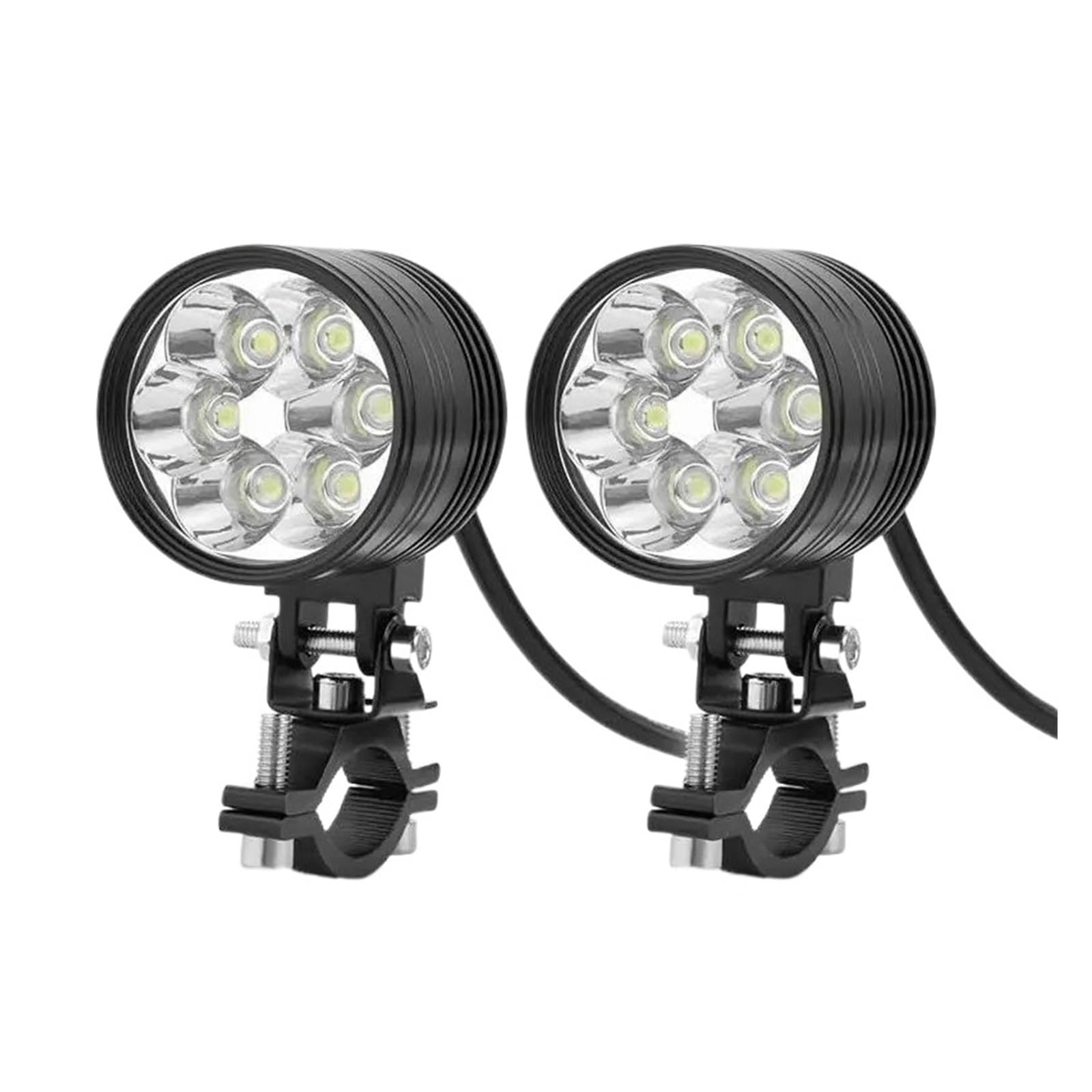 Foco Flash para Motocicleta 6Led 12/24V Impermeable Barra Mango 18-30mm 7