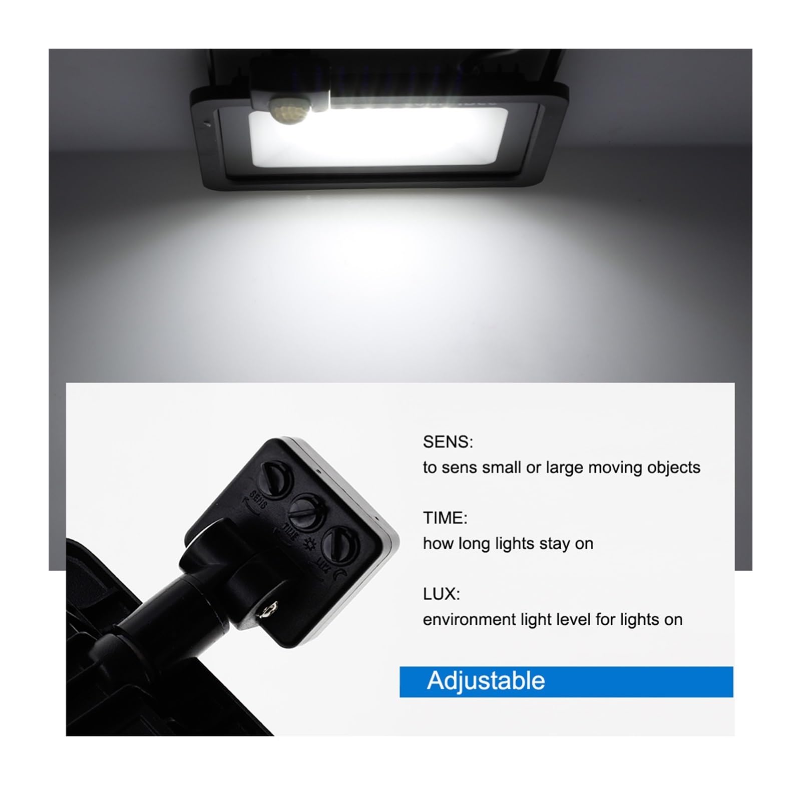 Reflektory LED na zewnątrz, Reflektor LED PIR Czujnik Ruchu Reflektor LED Światło Halogenowe Wodoodporny IP66 Reflektor Ścienny Oświetlenie Zewnętrzne Biały Ciepły Biały na podwórko, parking, patio, p