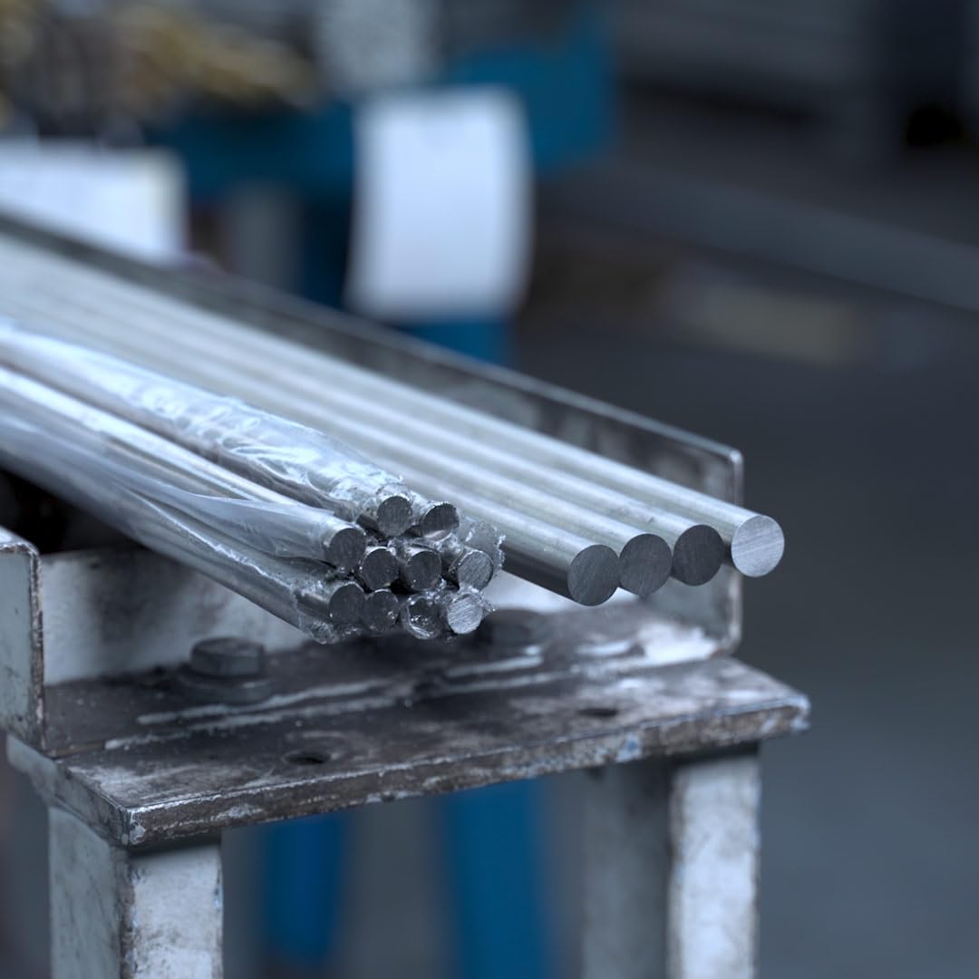 thyssenkrupp Edelstahlprofil – Rundstab V2A 1.4301 K240 geschliffen – Edelstahl Rundmaterial für Konstruktion & Montage – Rundprofil Edelstahl – Ø 16 mm – 2450 mm