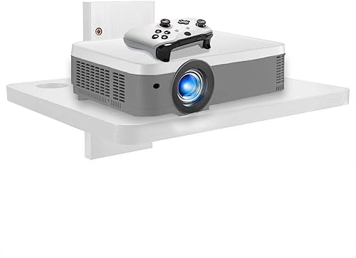 Estante flotante de entretenimiento para DVD, estante de TV de montaje en pared, estante de proyector para pared, perfecto para proyector, PS5,