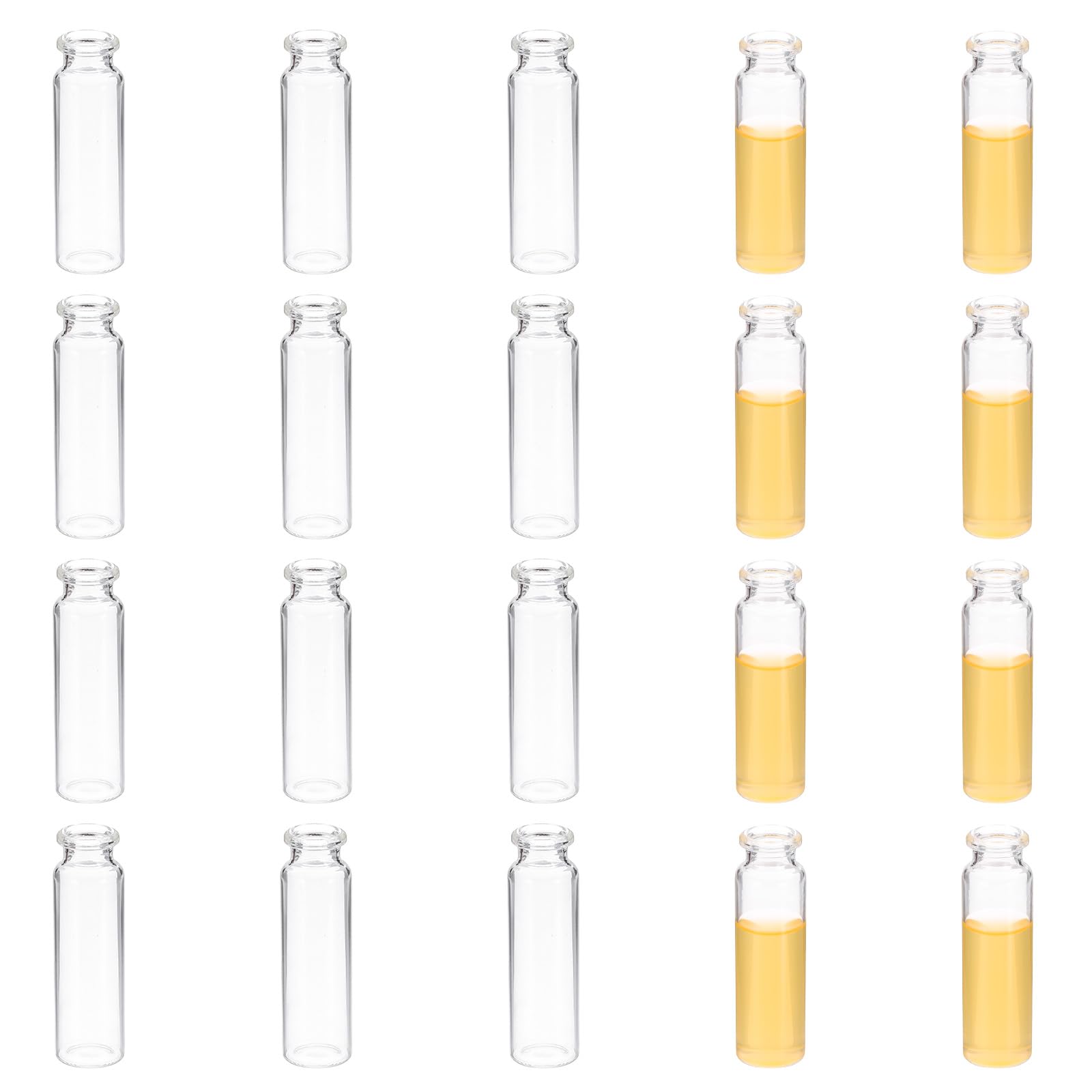 Fioles en verre borosilicate de haute résistance PATIKIL transparentes de 20 ml