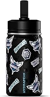 Vista 18 de Hydrapeak x NBA Botella de agua mini de 14 onzas oficialmente licenciada de los Atlanta Hawks para niños con tapa con popote y asa, reutilizable