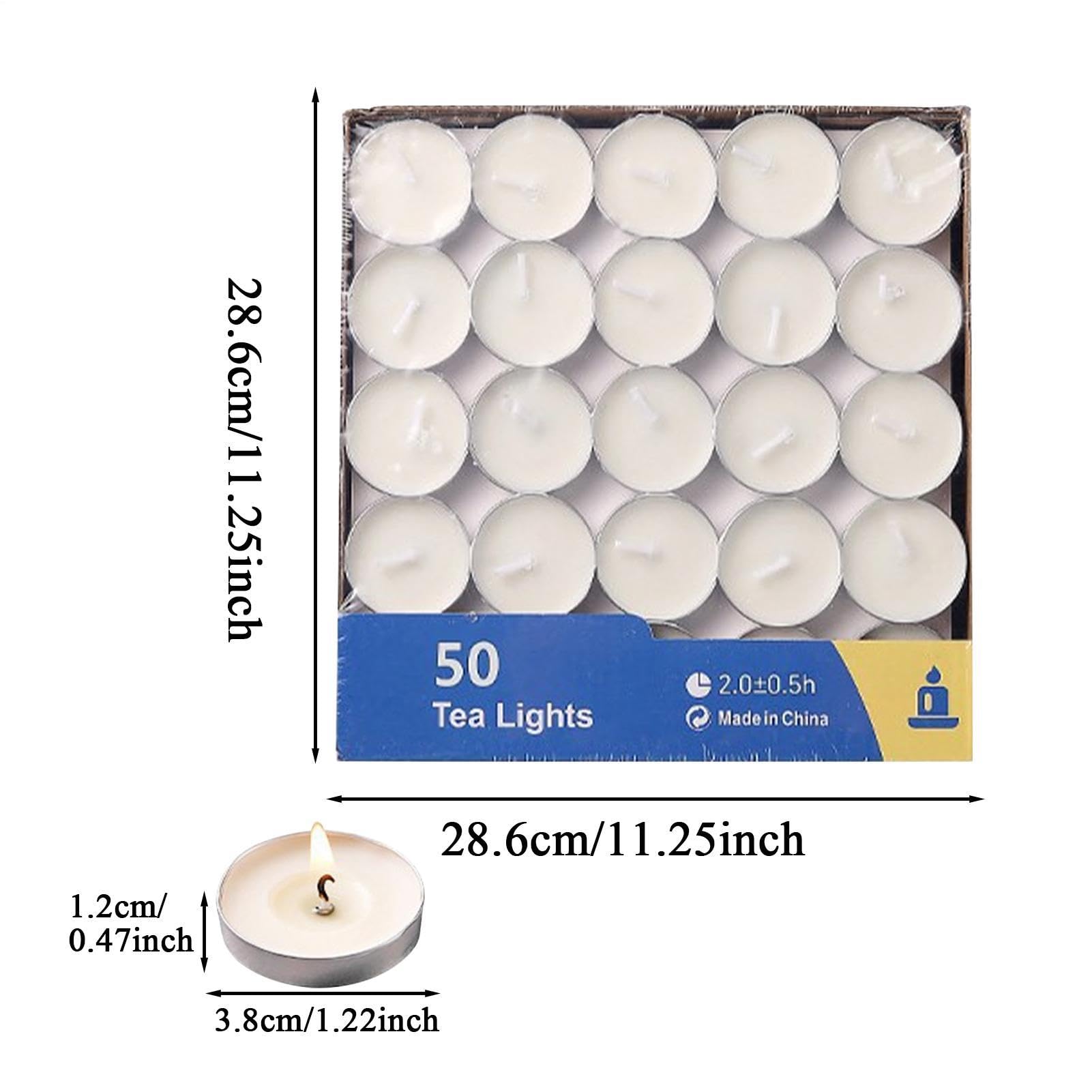 Tea Light 50 Pezzi Tealight Votivi in Non Profumati per Matrimoni e Feste