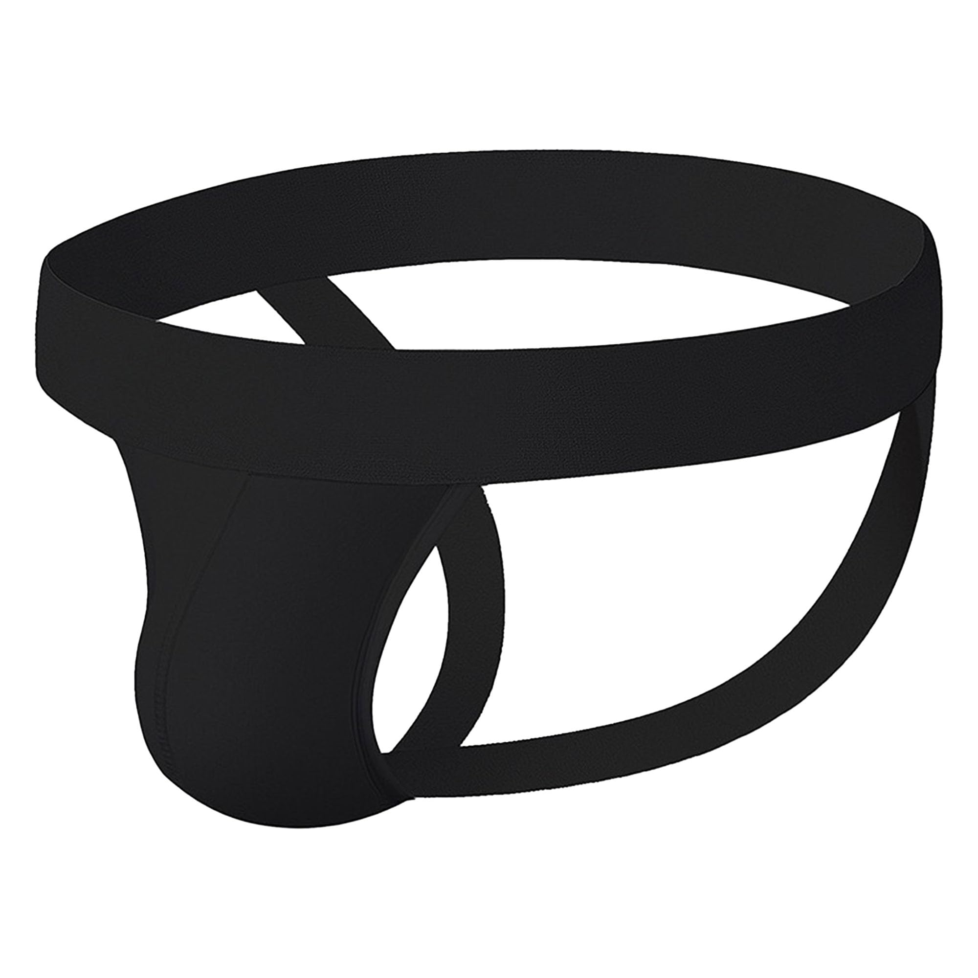 JEKE-DG Men's T-Back Thong Underwear Low Rise Bikini G-Strings Big Pouch Under Panties 1Pack/3Pack/5Pack (XX-Large,Black-1pc)