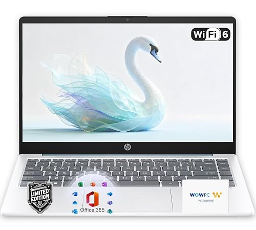 HP New Everyday Slim Laptop, 2026 Edition, AMD High Performance Processor, 4GB DDR5 RAM, 128GB SSD, 1TB Cloud Storage, Long Battery Life, Windows 11