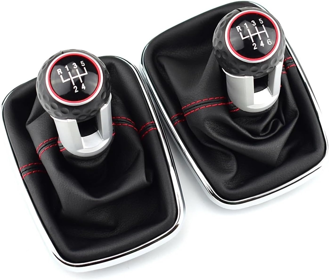 Car Shift Knob Replacement for VW for Golf 4 IV MK4 for GTI R32 for Bora for Jetta 1999-2004 5/6 Speed 12mm Gear Shift Knob Lever Shifter Gaiter Boot(6 Speed2)(5 Speed-H)