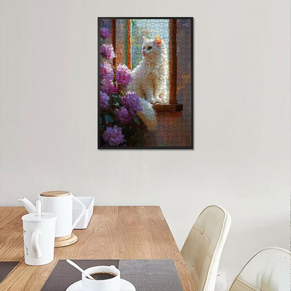 Peony Katze Puzzle 6000 Teile, Klassische Puzzles, Geschicklichkeitsspiel Puzzle für Erwachsene, Puzzlespiele für Die Ganze Familie, Mit Schöner Verpackung, Dekoration Puzzles DX0YL3-717