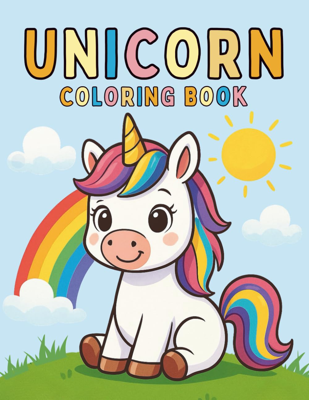 Unicorn Coloring Book for Girls Ages 3–6: Cute, Simple & Fun Coloring Pages for Toddlers and Preschoolers