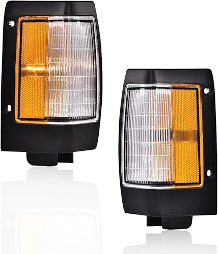 PIT66 Señal de giro lateral luz de estacionamiento, compatible con Nissan D21 1990 1991 1992 1993 1994 1995 1996 1997 Pickup negro izquierdo del
