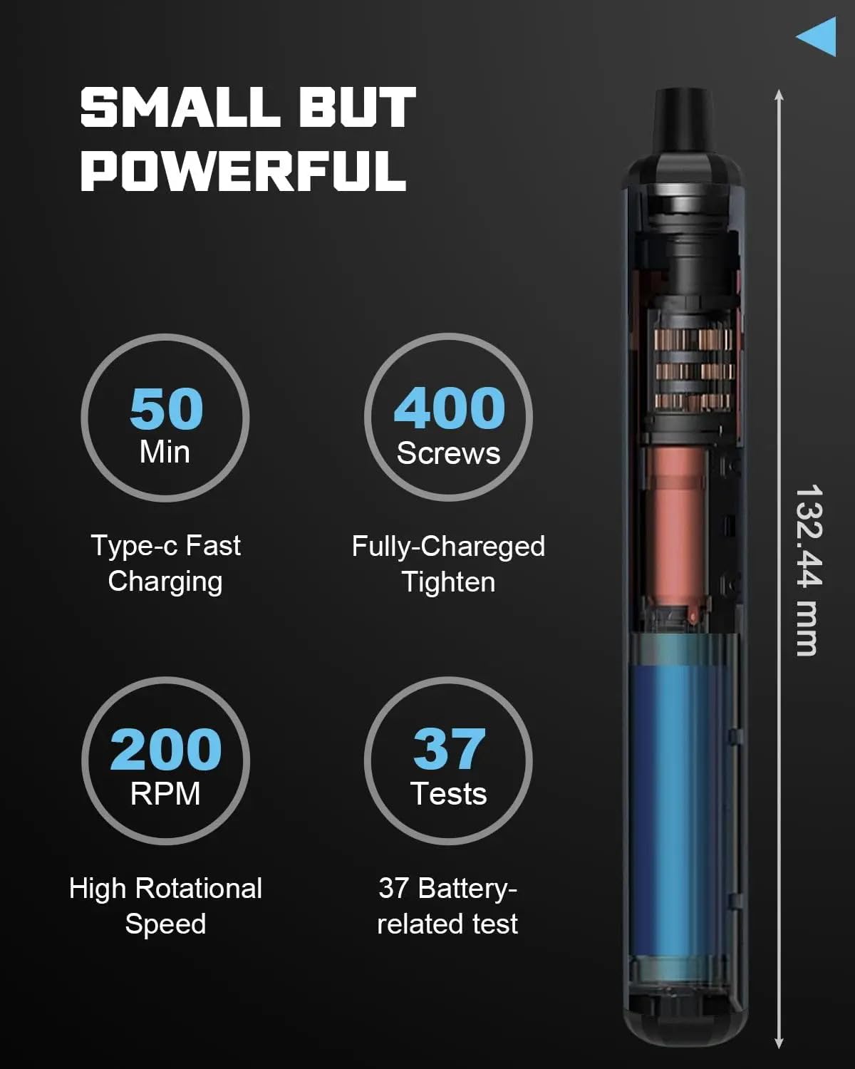 E1 Max - Cacciavite elettrico 68 in 1, kit di strumenti di precisione con punte magnetiche, 5 impostazioni di coppia, mini cacciavite elettrico per iPhone, PC, laptop, riparazione orologi, senza fili