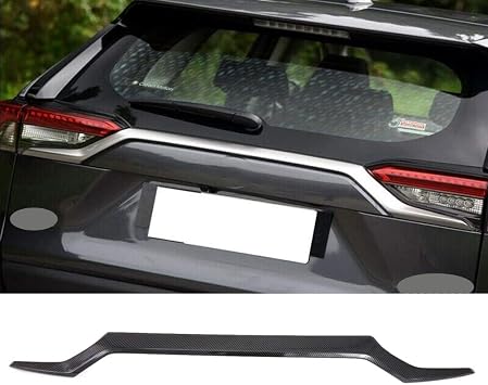 HIGH FLYING for Car Accessories Rear Trunk Lid Upper Molding Cover Trim ABS Carbon Style 1PC for Toyota RAV4 XA50 2019 2020 2021 2022 2023 2024