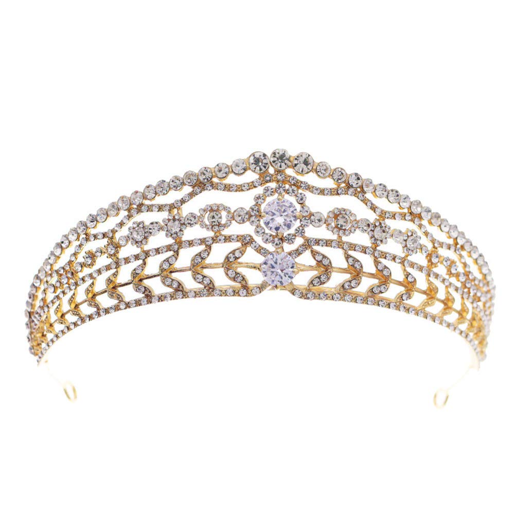 Minkissy 1pc Party Crown Female Decorative Hair Hoop Retro Headdress Fangle Crown