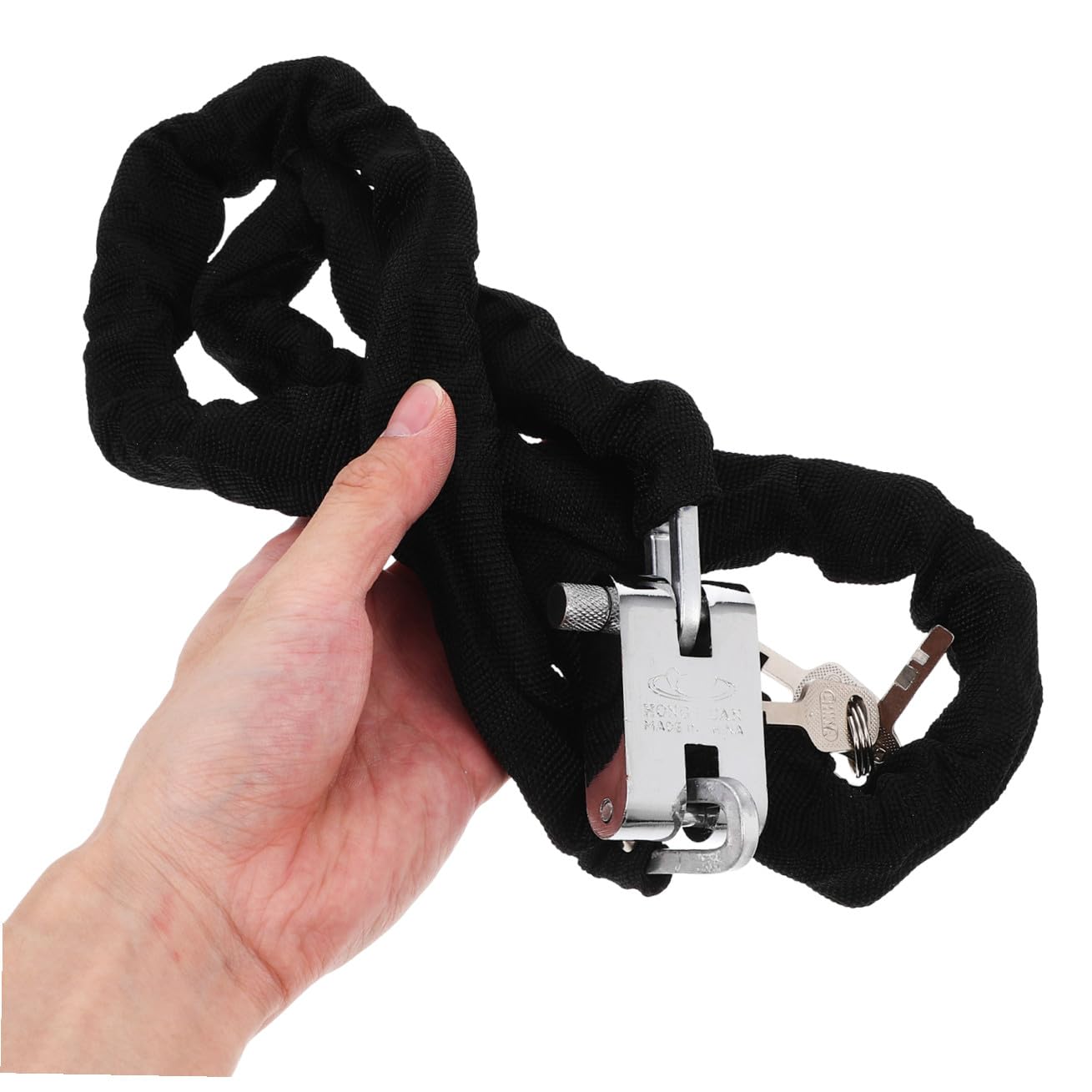 Catena Antifurto Bici 120cm in Acciaio al Manganese Nero | Lucchetto a Catena per Veicoli a Due Ruote e Cicli, Uso Outdoor, Facile da Trasportare, Anticorrosione