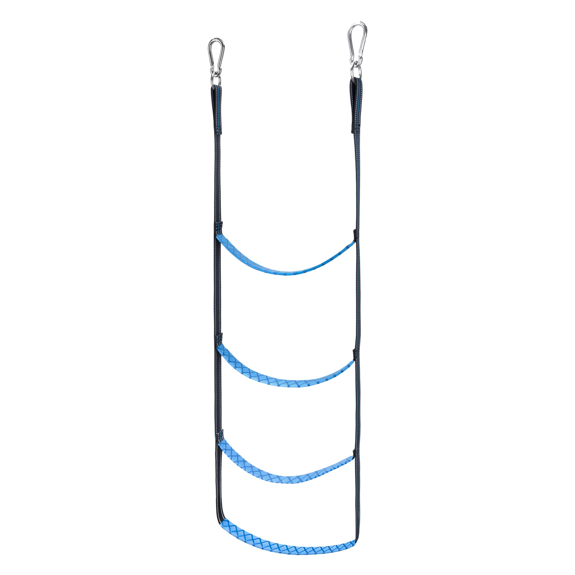 3 Step 4 Step Boat Rope Ladder, Boat Rope Ladder Extension, Assist Boat Folding Ladder, Swim Ladder for Sailboat, Kayak, Canoeing (4 Step Blue)