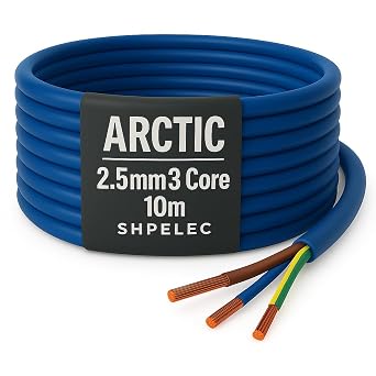 SHPELEC  Arctic Grade Blue Flex Cable - Heavy-Duty 3183A Electrical Wire for Extreme Conditions - 1.5mm  & 2.5mm  Options 2.5mm , 10m