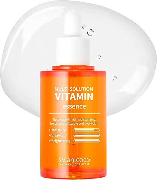 Swanicoco Pregnancy Acne Treatment, Vitamin C Serum Multi Solution Vitamin Essence, Brightening Dark Spots Even Skin Tone Eye Area Fine Lines & Wrinkles Korean Skincare 70ml 2.37 Fl Oz