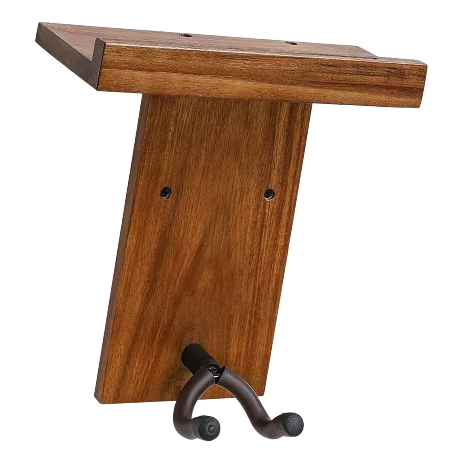 Gitarren-Wandhalterung mit Ablagefach – platzsparende Wandmontage für Musiker, Büro, Folk-Gitarre, E-Gitarre, Bass