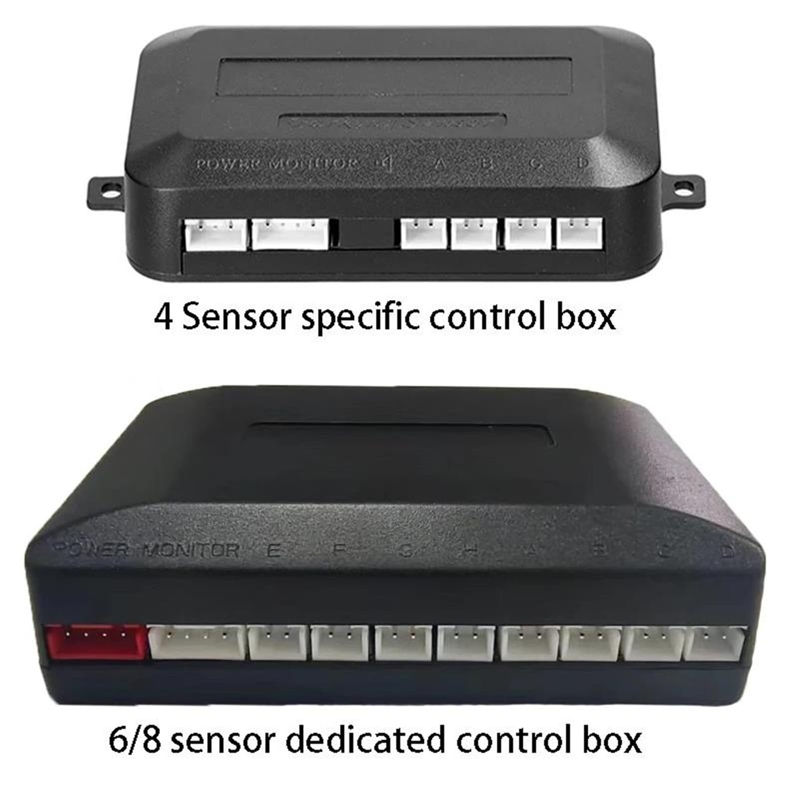 Sensor Estacionamiento PDC Kit sensores aparcamiento Radar múltiple pantalla LED tronic retroiluminación Monitor respaldo asistente detección 4/6/8 Radar Marcha Atrás(Plata,8 sensors)