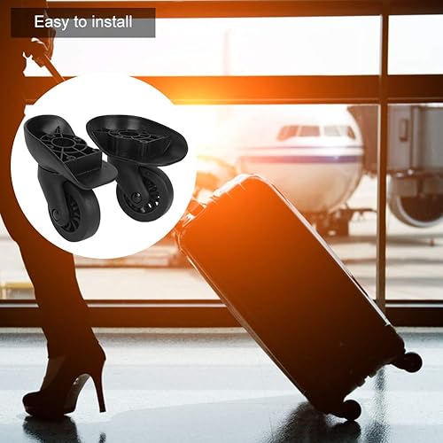 Miniatura 4 de Tomotato 1 par de ruedas para maleta caja de barra de tracción para exteriores rueda de transporte de equipaje accesorio de barra de repuesto para