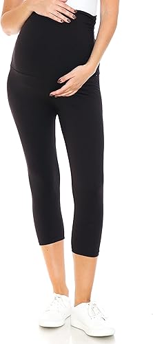 Miniatura 2 de Leggings Depot - Leggings de maternidad para mujer, sobre el vientre, mallas de yoga casuales para embarazo
