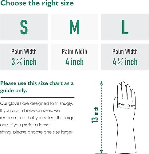 Miniatura 6 de COOLJOB 3 pares de guantes de goma reutilizables para lavar platos, limpieza y blanqueamiento, guantes de látex con forro de algodón flocado,