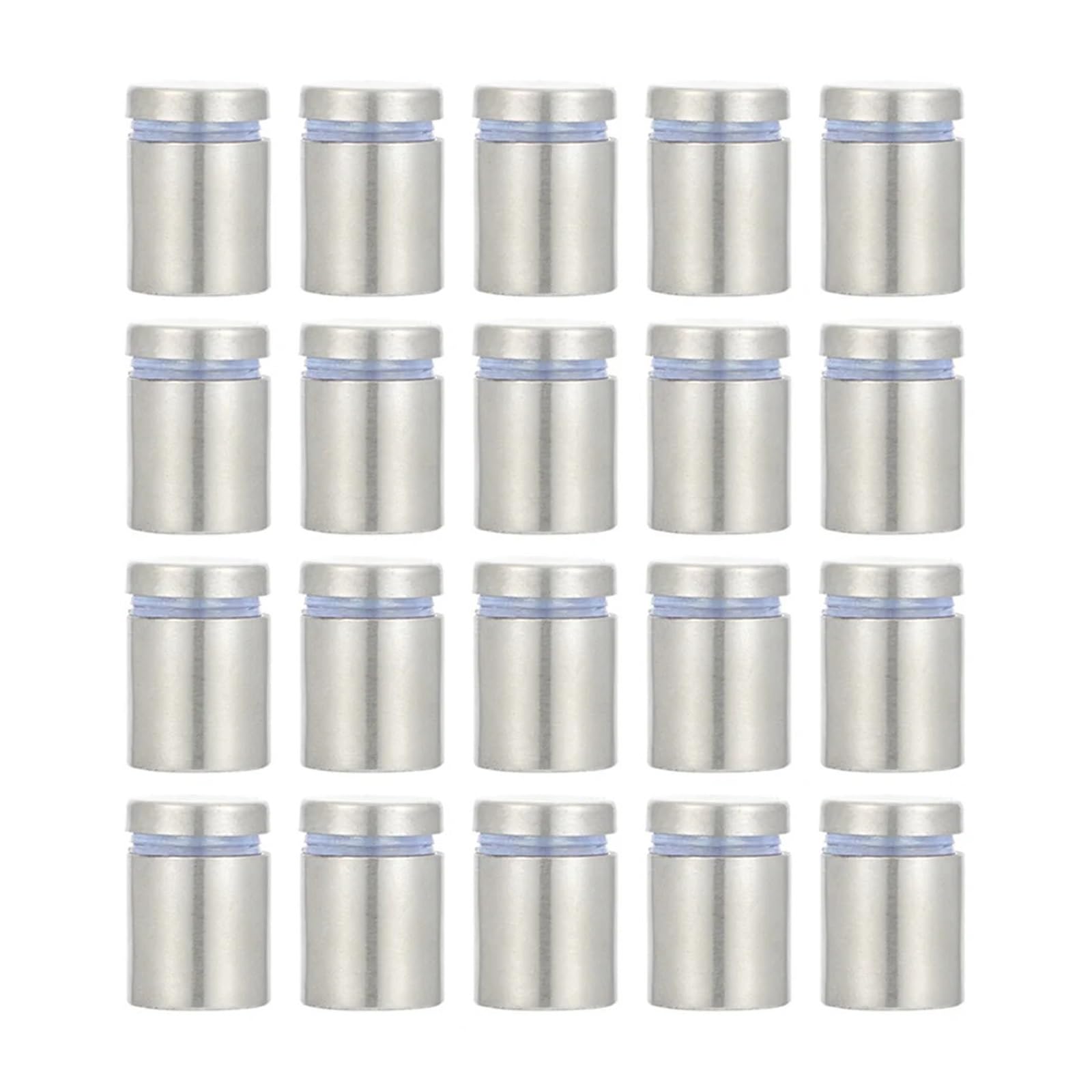viti in acciaio inossidabile, Viti di supporto pubblicitarie senza cornice in acciaio inossidabile argento da 20 pezzi for vetro 2,5x1,2 cm