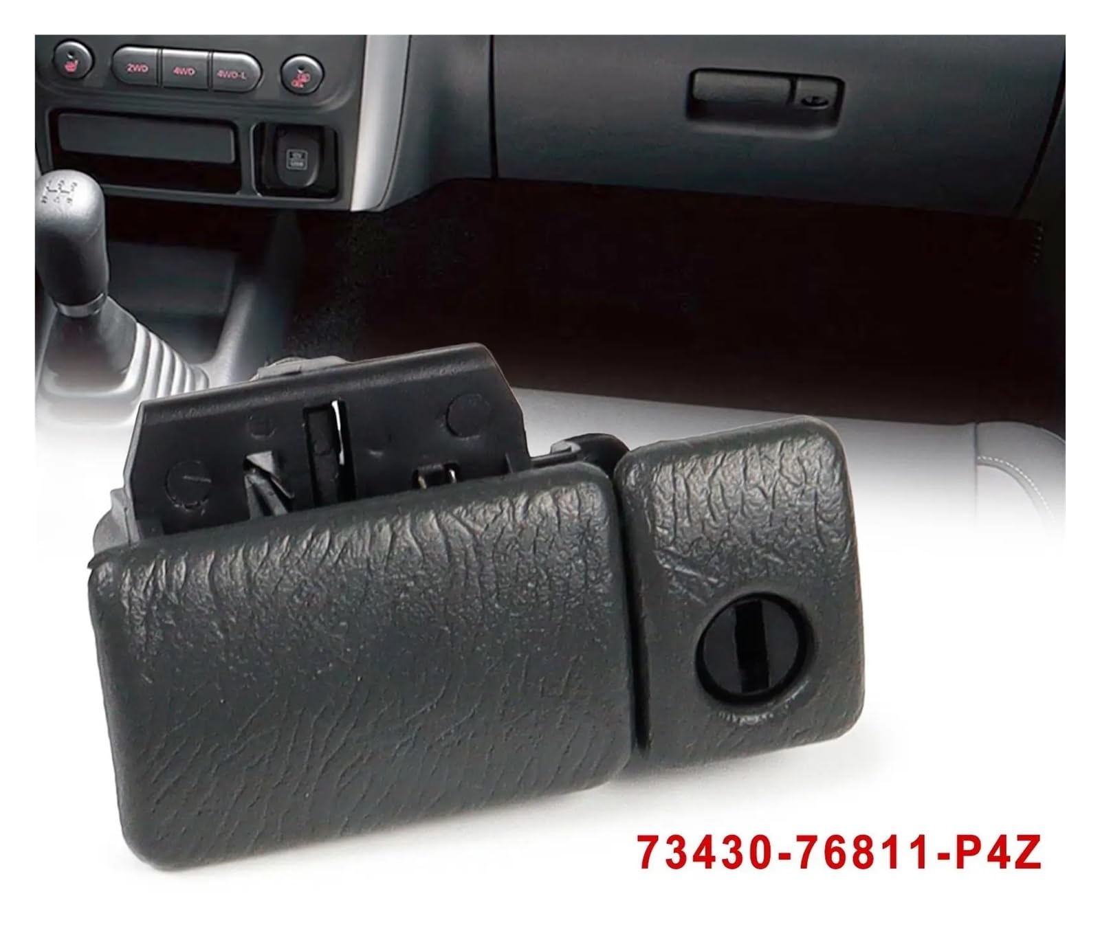 Ajuste for Suzuki Car Glove Box Lock Manija de pestillo Plástico Negro Auto Glove Box Lock Fit for Jimny Fit for Vitara Fit for Grand Vitara 73430-76811-P4Z