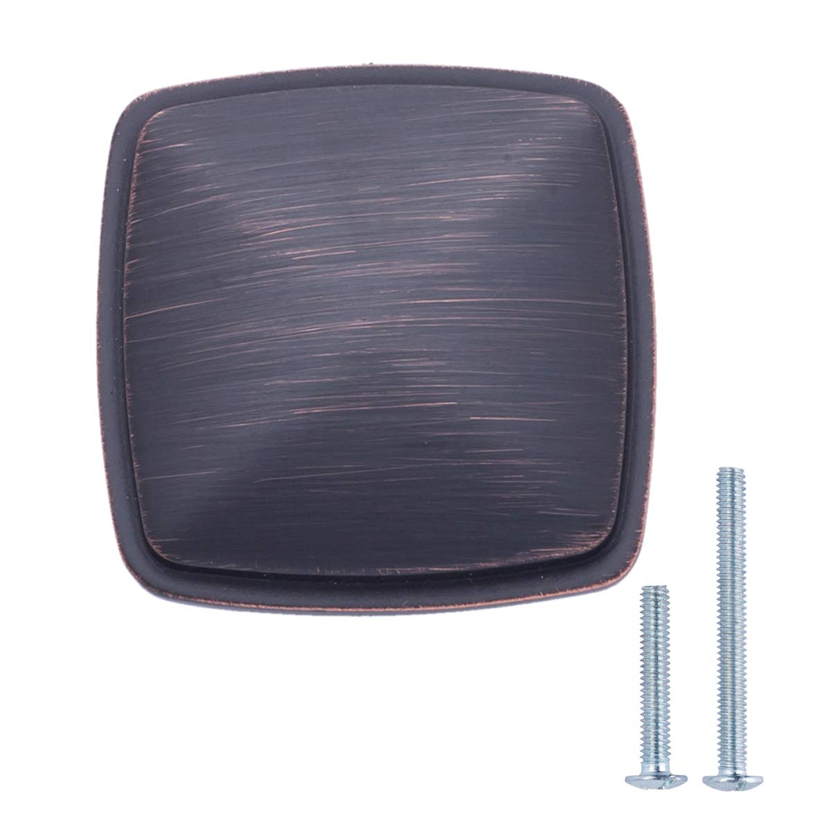 Bouton de tiroir carré bronze huilé 3,8 cm pour remplacer toutes vos poignées