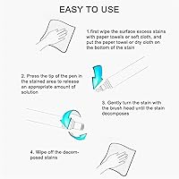Vista 5 de 3 bolígrafos de blanqueador para ropa, bolígrafo portátil para quitar manchas de ropa, pequeño pero potente, removedor de manchas de grasa, sin
