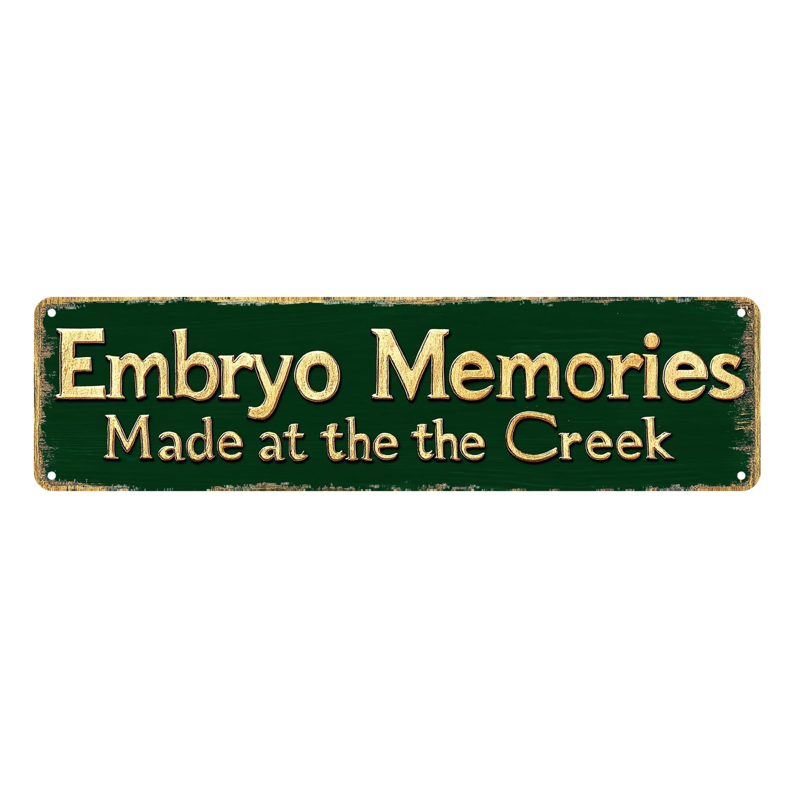 Street Sign Bar Gifts Vintage Metal Wall Decor embryo memories made at the creek in Art ation Retro Aluminum Ben Dover Lane Room Home Pub Cafe 4x16 Inch