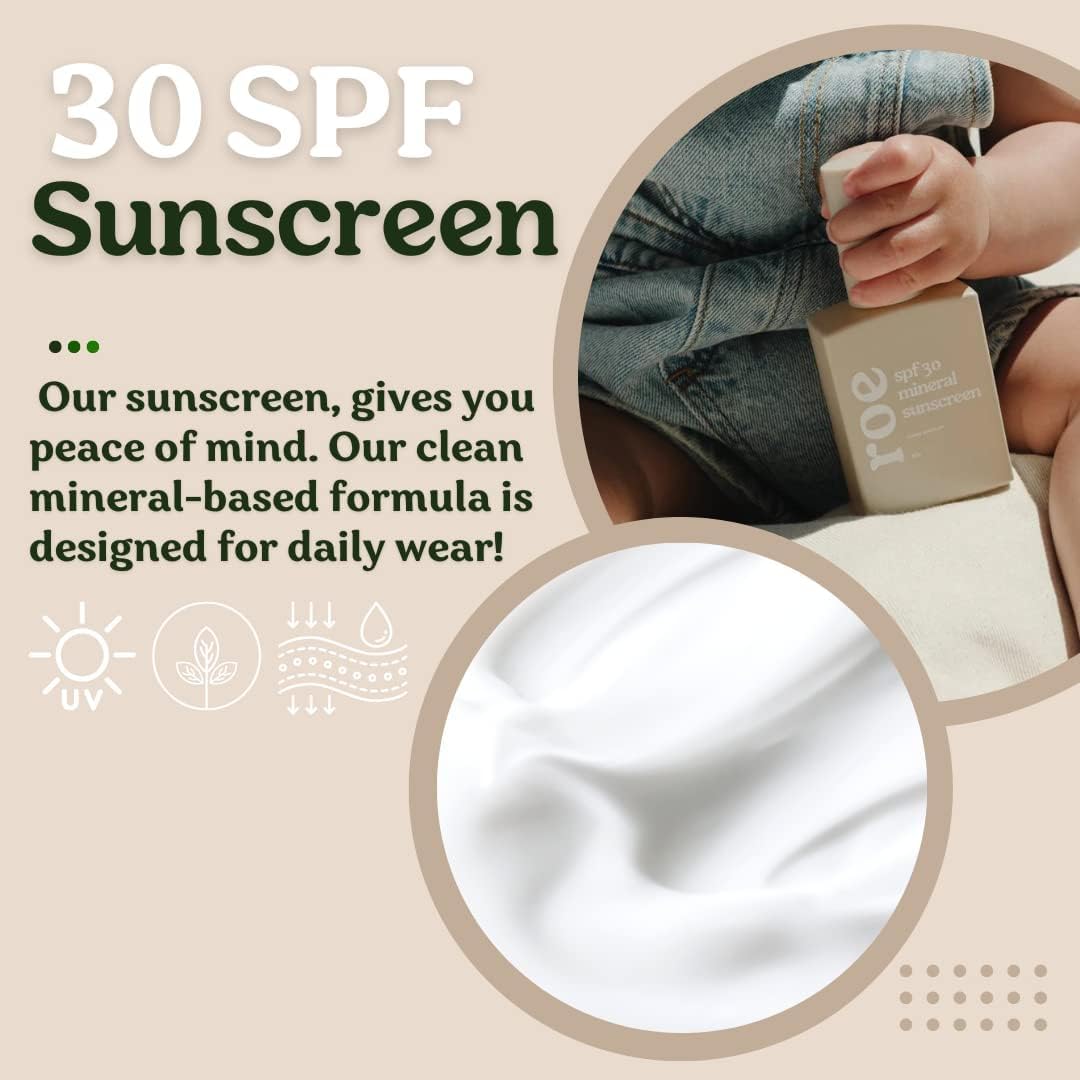 Roe Wellness Baby Mineral Sunscreen SPF 30 with Zinc Oxide