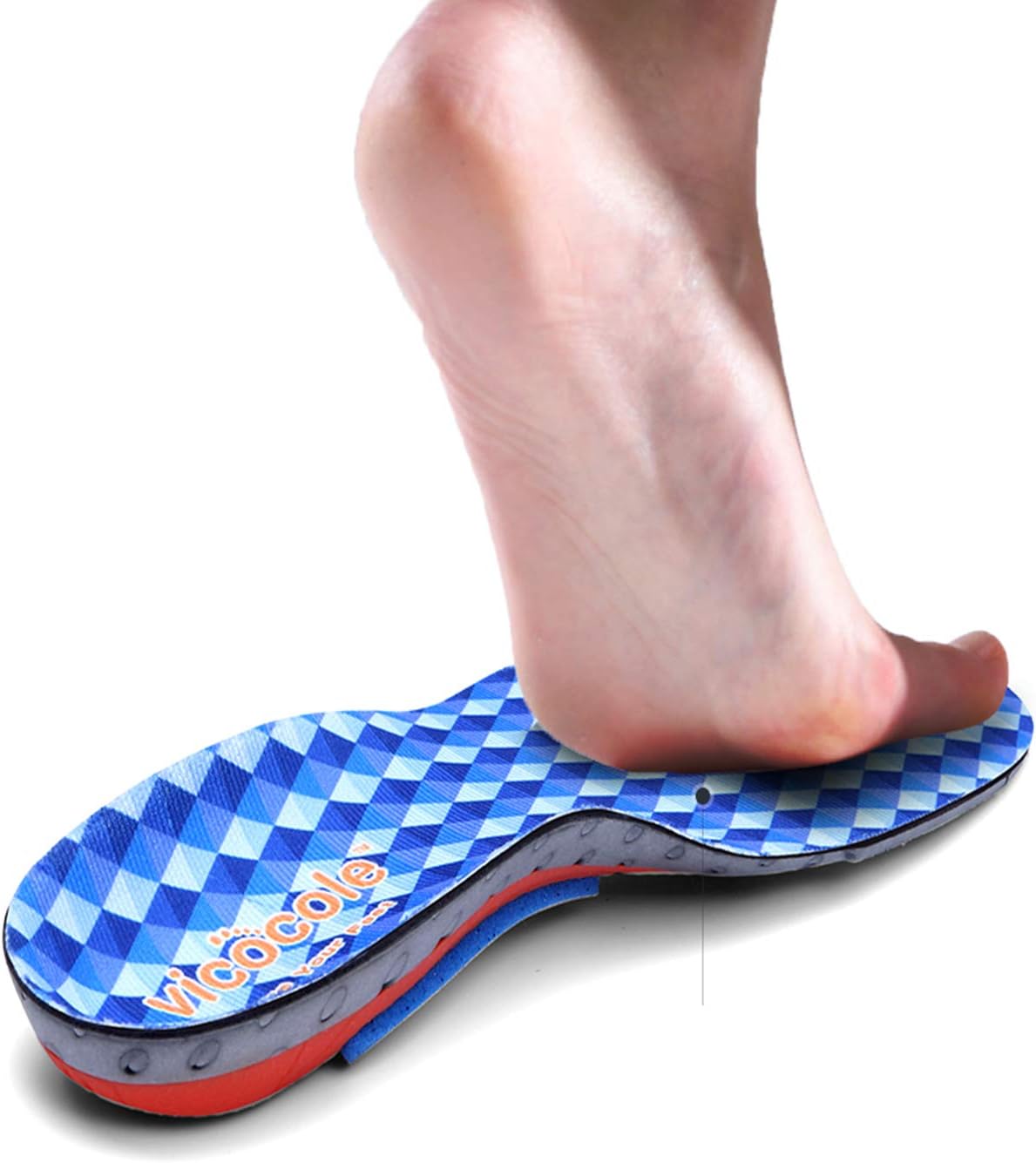 Shoe Inserts Arch Support Plantar Fasciitis Insoles Shock Absorber for Pronation(Grey,US5.5-8)