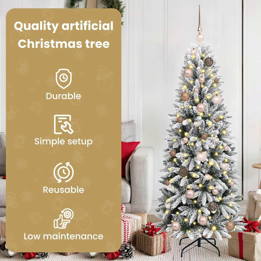vidaXL Árbol de Navidad Artificial Blanco 150 cm