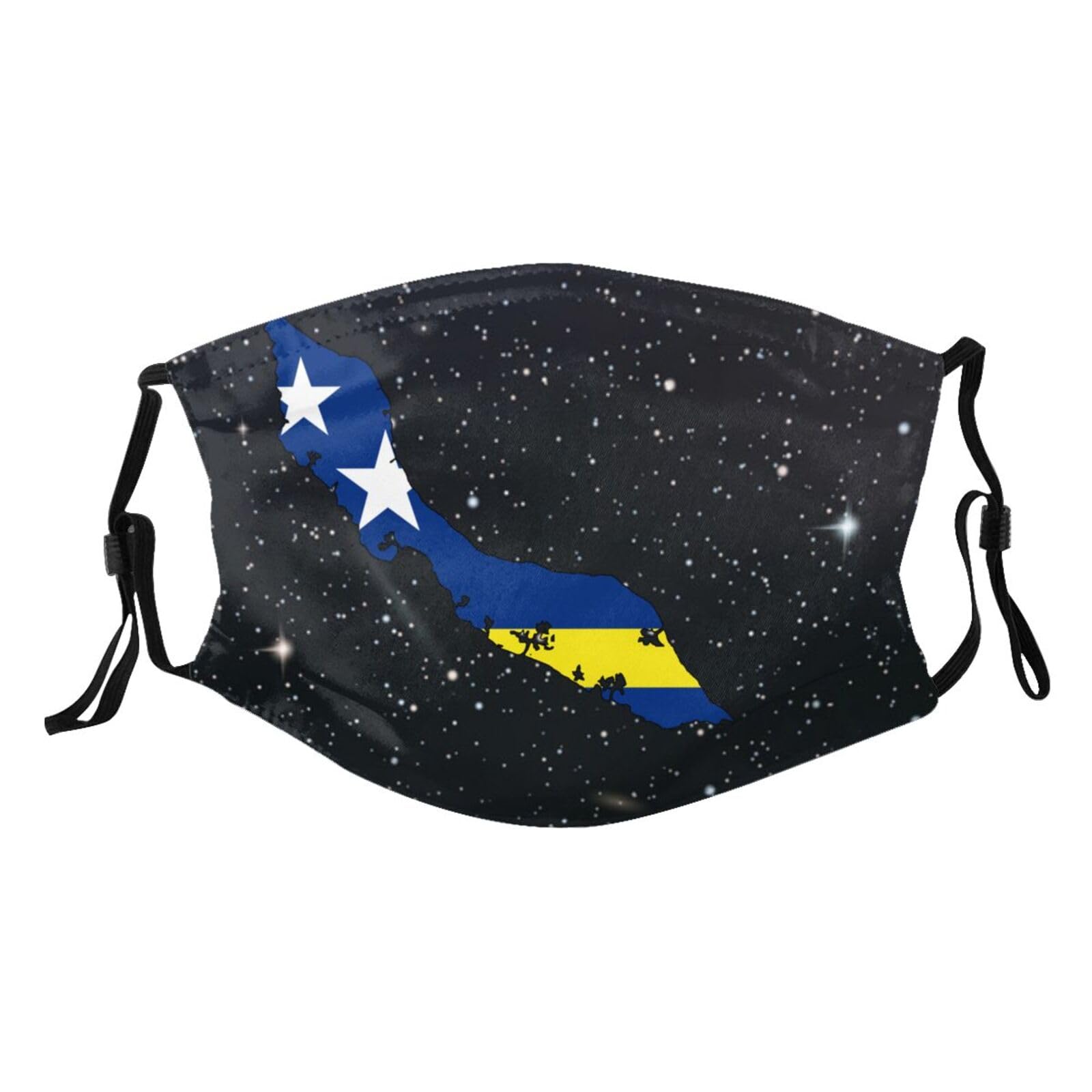 Curacao Flag Map Adult Dust Mask Adjustable Dust Face with 2 Filter65