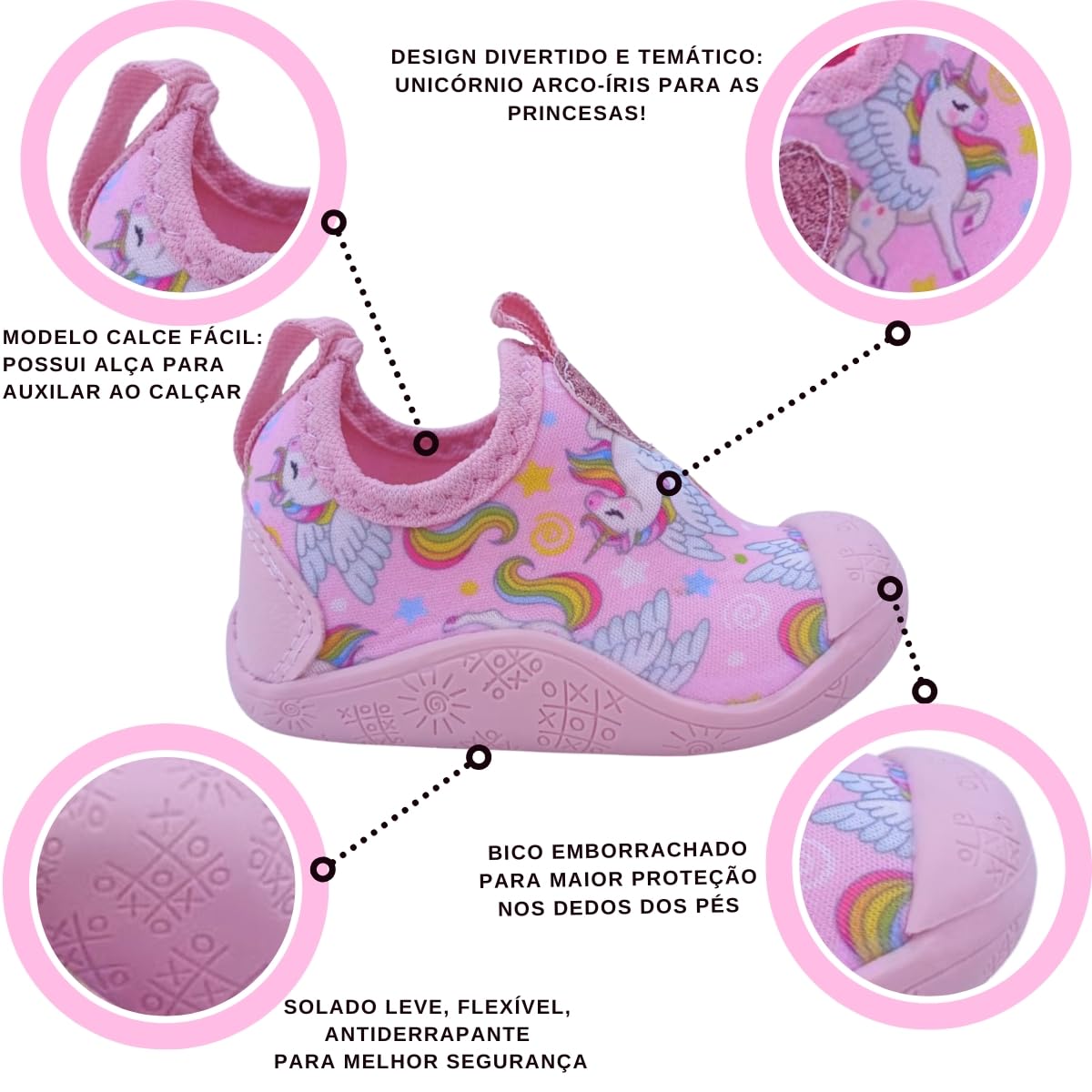 Sapatinho Bebê Recém Nascido Menina Unicórnio Calce Fácil Linha Premium em promoção! Veja a oferta e mais achadinhos de Sapatos Infantis 3 Hoje é o melhor dia para comprar Sapatinho Bebê Recém Nascido Menina Unicórnio Calce Fácil Linha Premium com aquele preço maroto! Promoção! Aproveite a oferta! 3