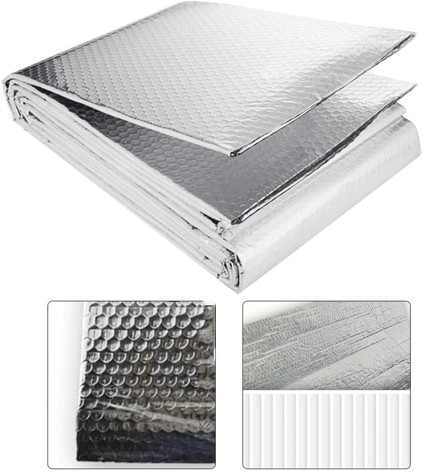 Radiator Heat Reflector Back Foil Heat Reflective Length 5M, for Heat Energy Saving Film Pad Aluminum Film 60cm×5m with Sticker