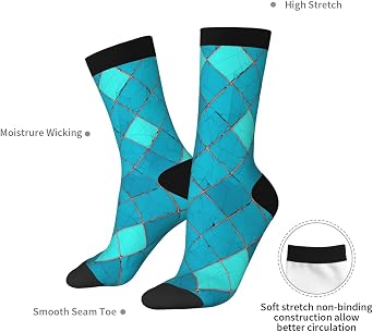 Shark Jumping Women Men Crew Socks, Casual Mid-Calf Funny Socks for Sport Gift