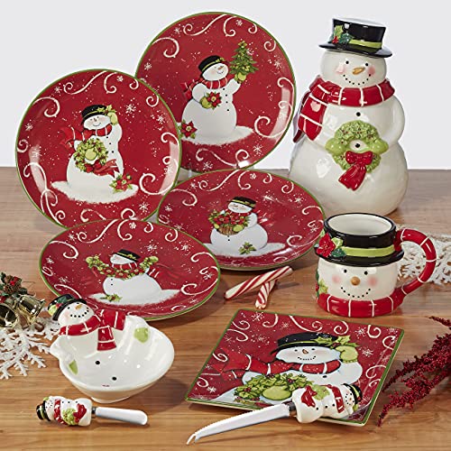Certified International Holiday Magic Snowman 3-D Cookie Jar, 78 oz. by Certified International - Image 3