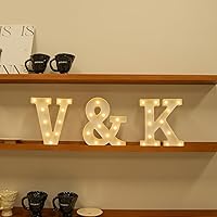 Vista 51 de Foaky LED Letter Lights Sign Marquee Light Up Letters Sign for Night Light Wedding/Birthday Party Battery Powered Christmas Lamp Home Bar