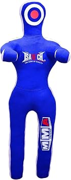 MMA Training Dummy, Professional Grappling Dummy for Wrestling and Combat Sports, Blue and Black, 5ft, 6ft Un-Filled