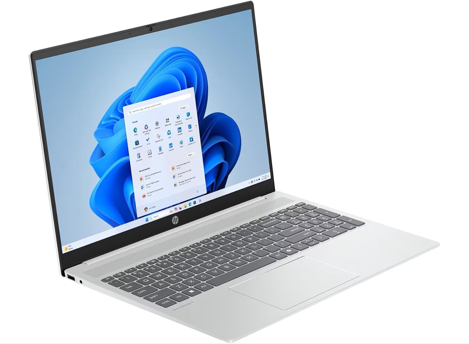 HP OmniBook 5 16" Laptop | Intel Core i5-1334U | 16 GB RAM | 512 GB SSD | Intel Iris Xe Graphics | 2K Display | Windows 11 Home | Glacier Silver Aluminum | 16-ba1004na 61PYA94k4mL. AC SL1500