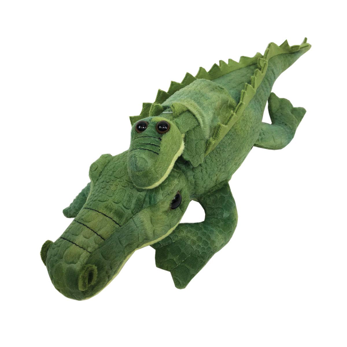 Fun Stuff 18" Alligator Stuffed Animal | Plush Gator Soft Kids Toy | Moma & Baby Crocodile 2pc Toy Animals Bundle |