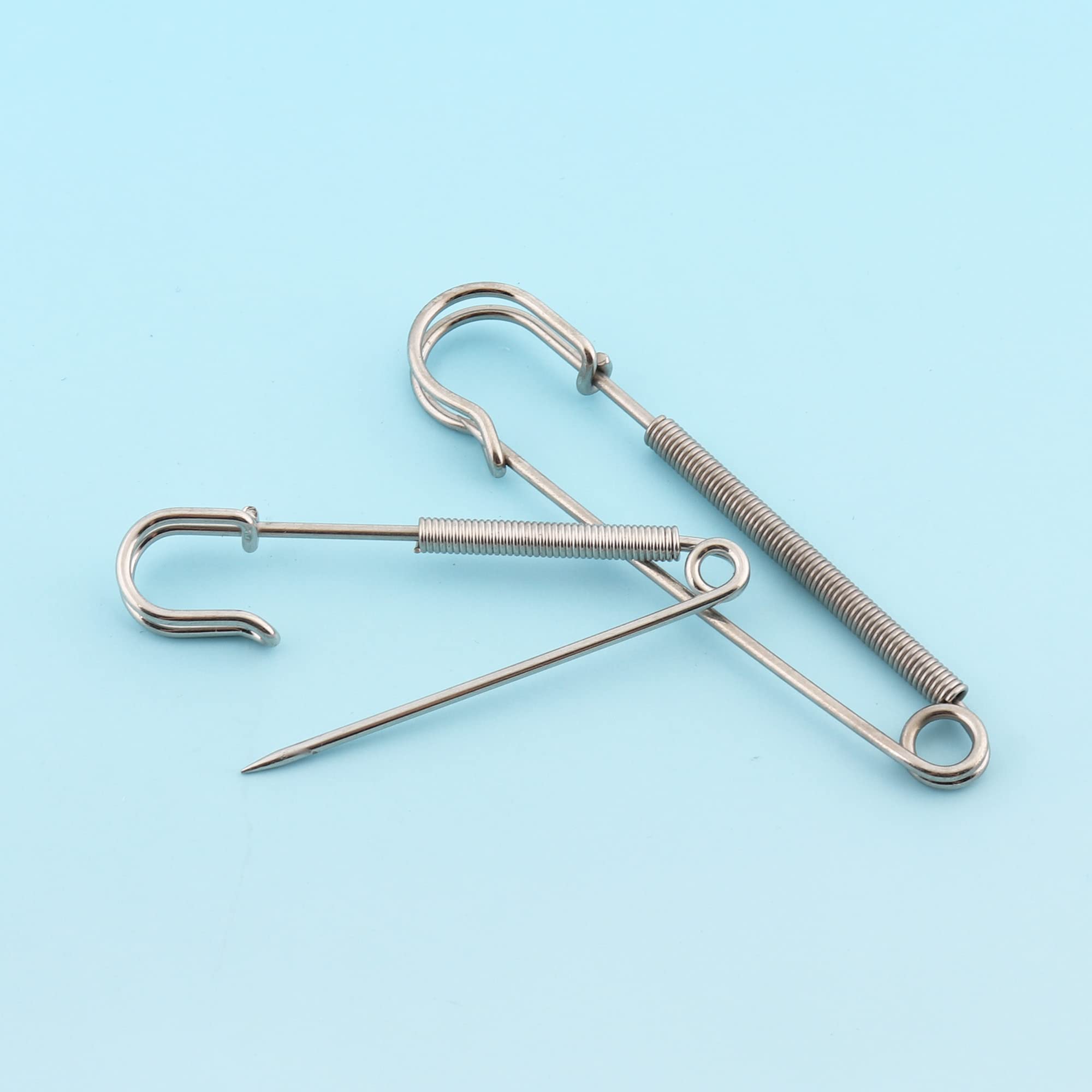 Grandes épingles de sûreté, Lot de 50 épingles en Argent de Grande Taille de 57 mm, charmantes épingles en métal, Broches, épingles à Kilt, Couverture