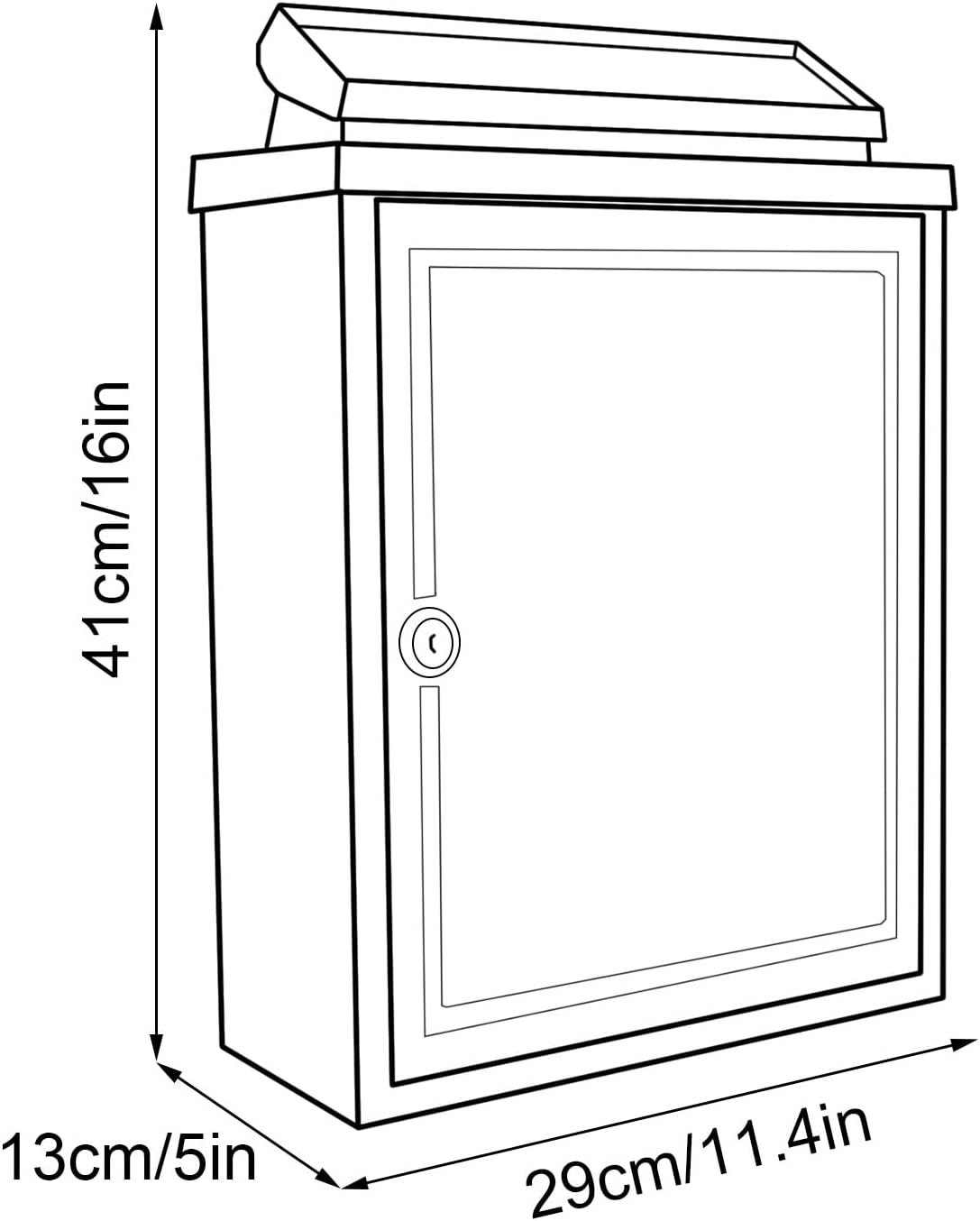 Mailboxes for Outside, Mailbox, Wall Mount Mailboxes for Outside, Residential Mailboxes, Outside Mailboxes, Metal Mailbox, European-Style Wall-Mounted Mailbox, Locking Security(White Horse)